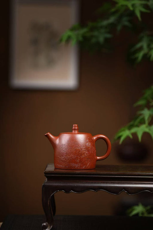 New arrival❤️ "Han Duo" 130cc high-quality coarse sand red clay carving "mountain and water"
