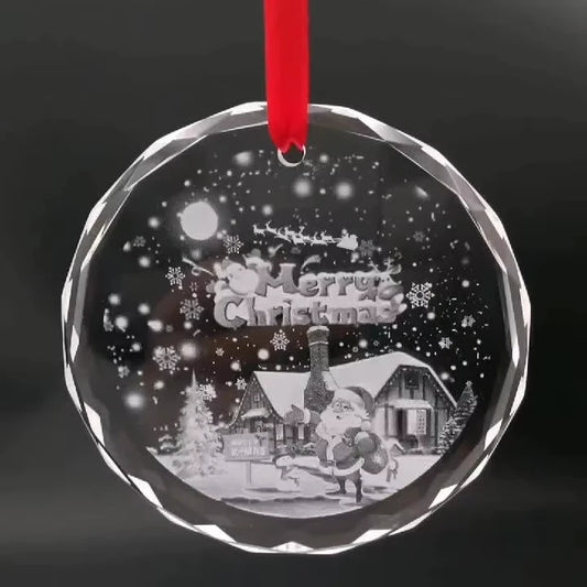 K9 Crystal Christmas Ornament Round Glass Ornament K9 Crystal Blank Hanging Blank Crystal Ornament
