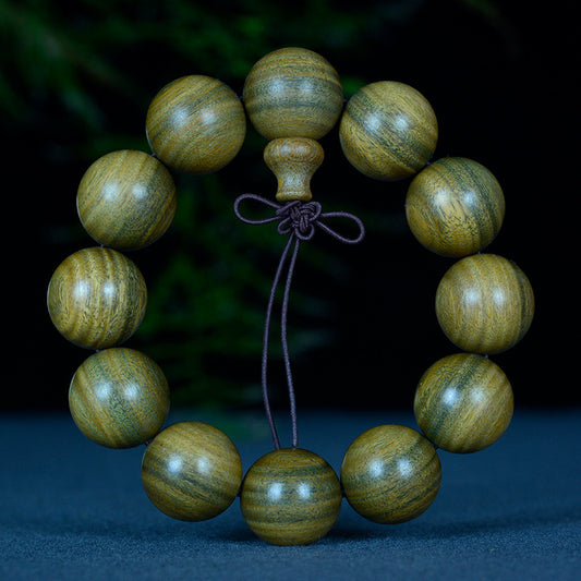 Argentine green sandalwood with the same material 108 Buddha beads, sandalwood cultural play bracelet, men's and women's bracelets, wooden beads