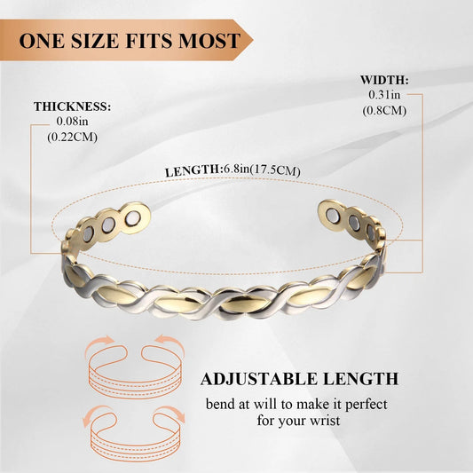 Wholesale Handcrafted Braid 99.99% Pure Copper Magnetic Bangles Adjustable Minimalist Copper Wire Bracelets Pour for Pain Relief